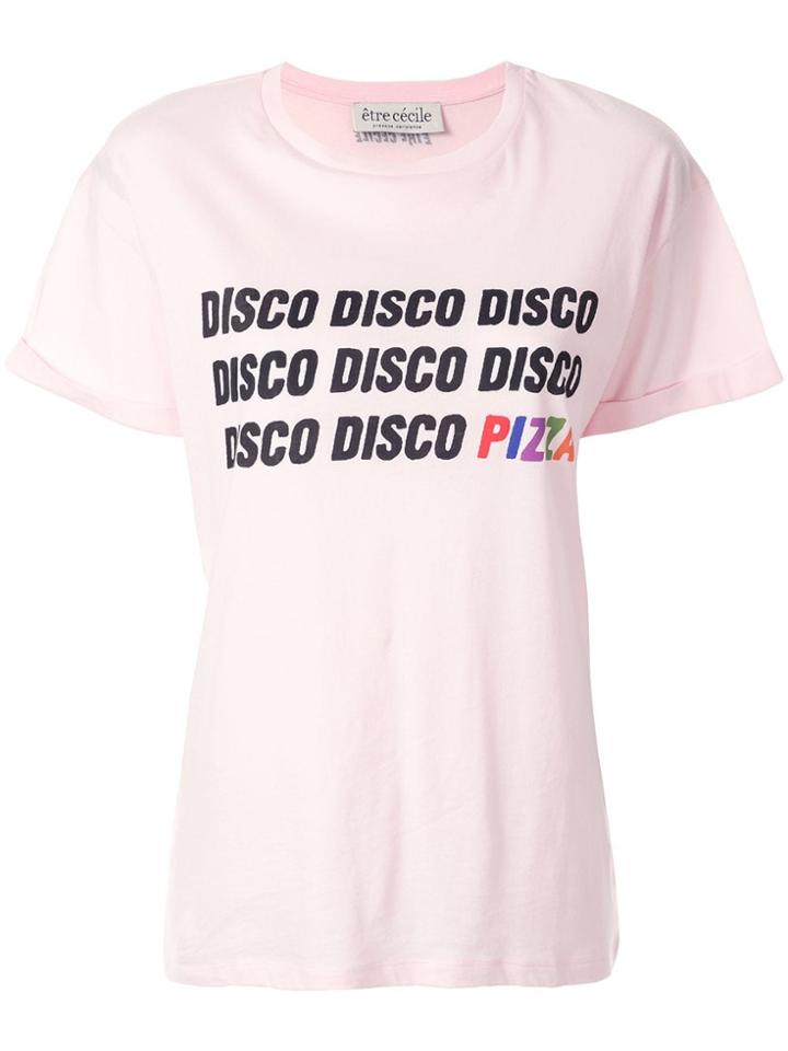 Être Cécile Disco Pizza Oversize T-shirt - Pink
