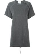 Lost & Found Rooms Zip Detail T-shirt Dress, Women's, Size: Small, Grey, Cotton