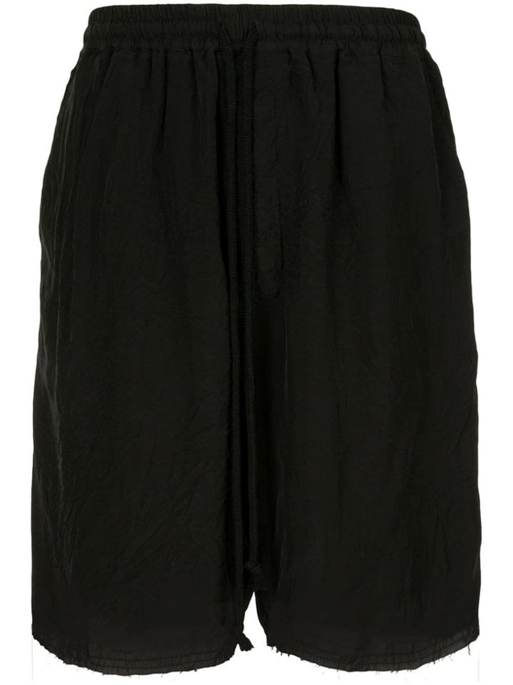 Song For The Mute Drawstring Waist Track Shorts - Black