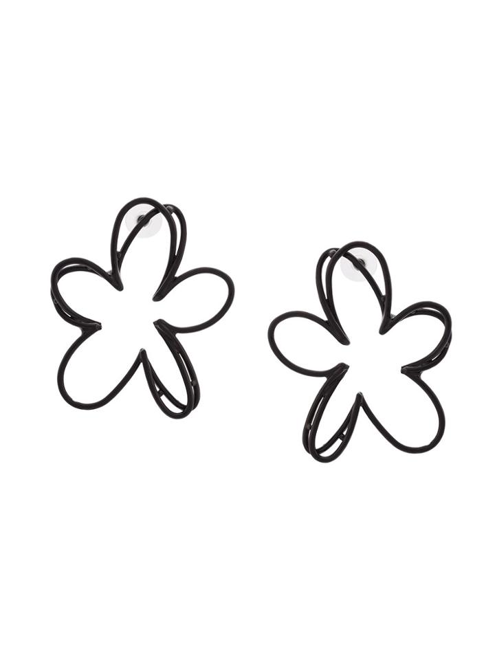 Oscar De La Renta Botanical Scribble Earrings - Black