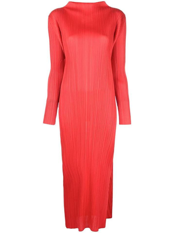 Pleats Please By Issey Miyake December Dress - Red