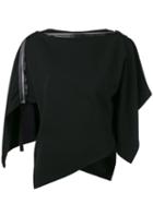 Issey Miyake - Flat Zip Blouse - Women - Polyester/triacetate - 2, Black, Polyester/triacetate