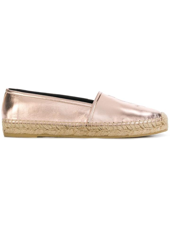Saint Laurent Monogram Espadrilles - Pink & Purple
