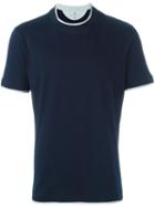 Brunello Cucinelli Basic T-shirt, Men's, Size: Xxl, Blue, Cotton