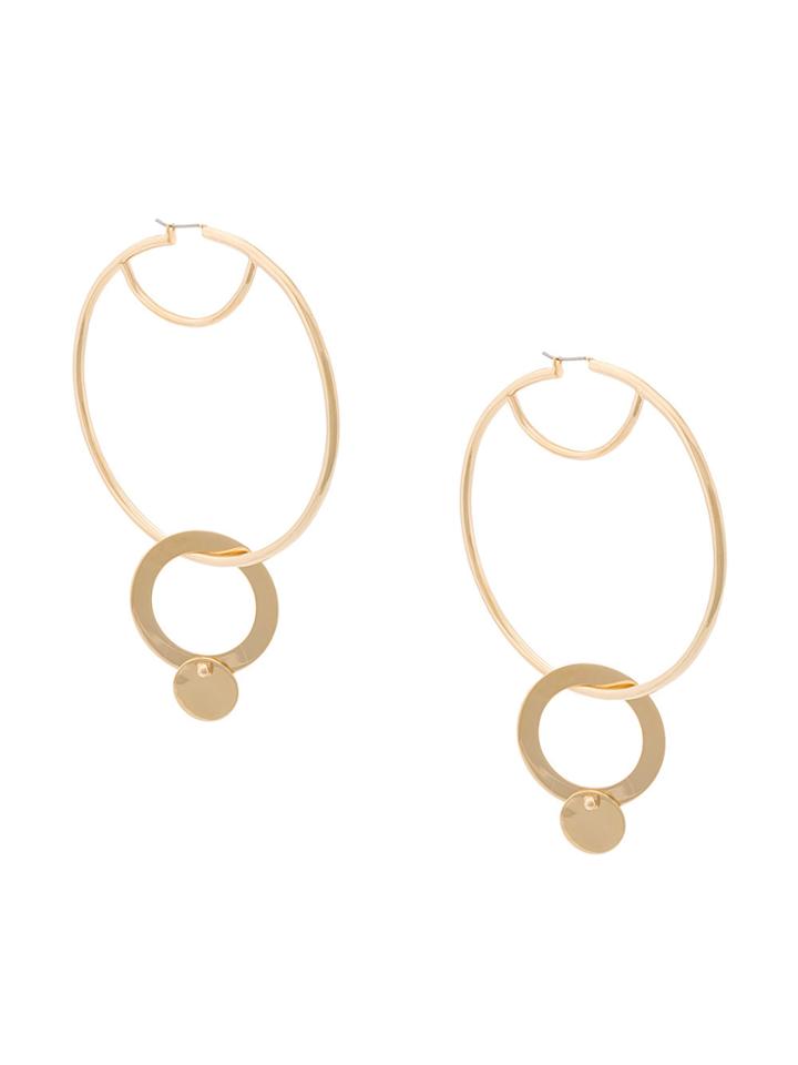 Eddie Borgo Hoop And Sphere Drop Earrings - Metallic