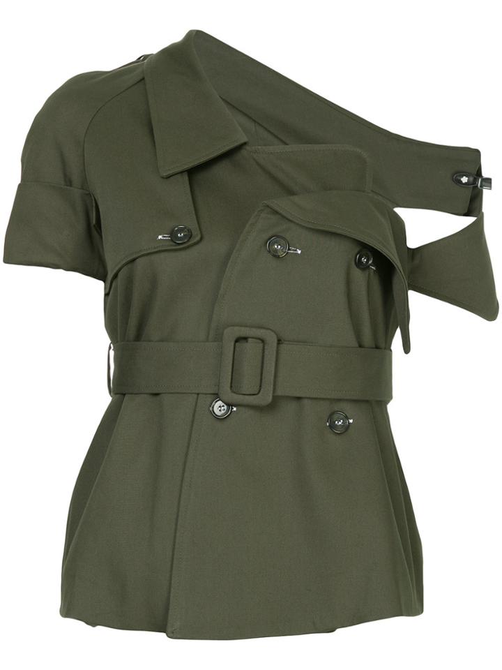 Monographie Deconstructed Trench Jacket - Green