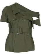 Monographie Deconstructed Trench Jacket - Green