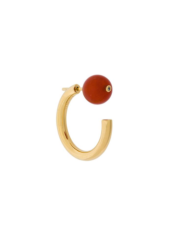 Maria Black Elly Red Carnelian Earring - Metallic