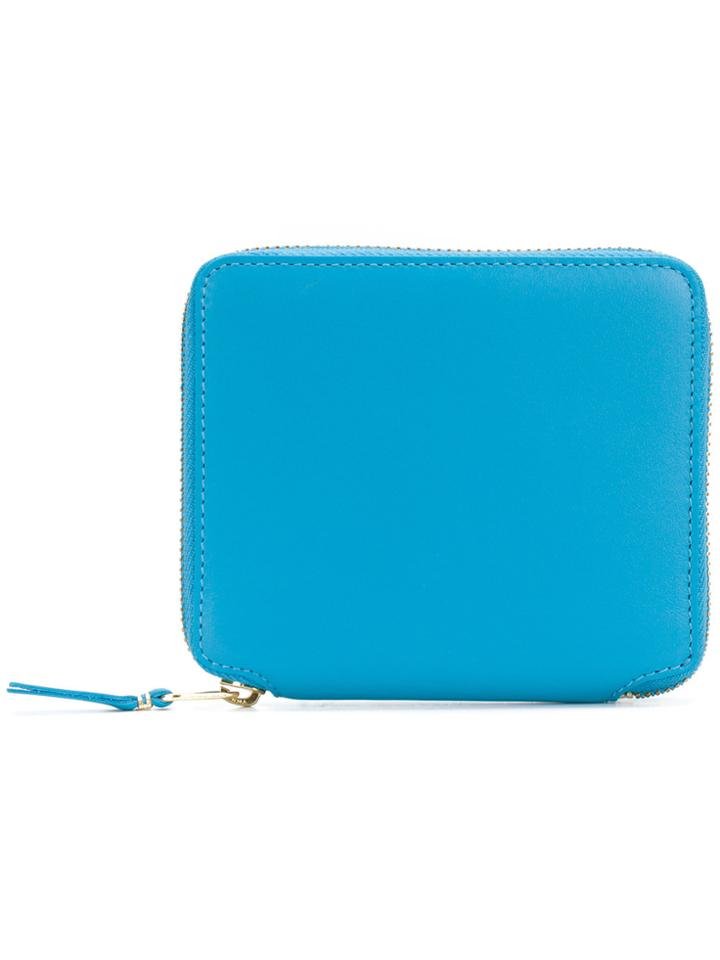 Comme Des Garçons Wallet Zip Around Wallet - Blue