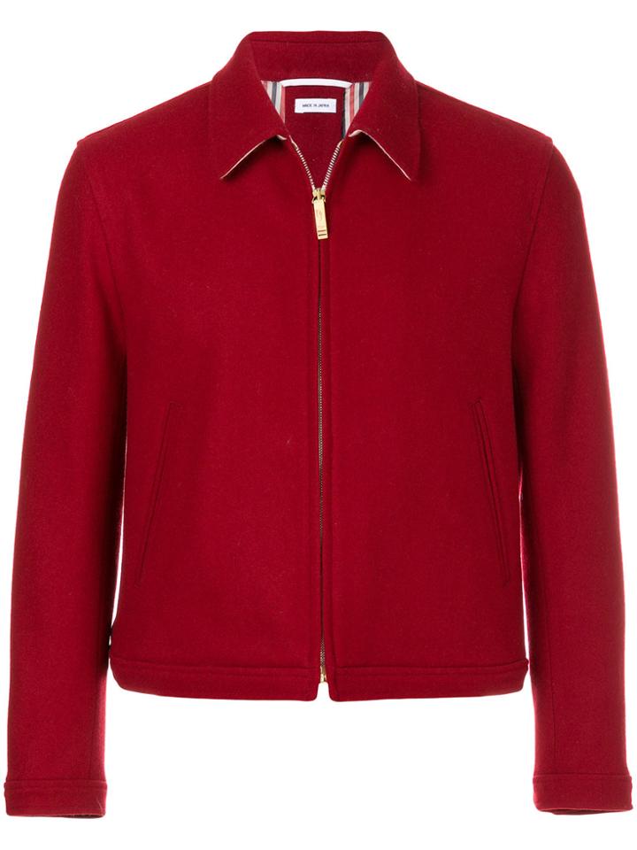 Thom Browne Button-back Pilot Cloth Melton Golf Jacket - Red