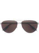 Gucci Eyewear Retro Web Aviator Sunglasses - Metallic