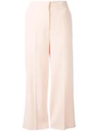 Rochas Cropped Trousers, Women's, Size: 44, Pink/purple, Viscose/silk/acetate/spandex/elastane