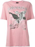 Marcelo Burlon County Of Milan Eagle Print T-shirt, Women's, Size: Small, Pink/purple, Cotton