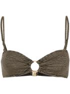 Suboo Nadia Striped Bikini Top - Gold