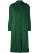 Aspesi Single Breasted Coat, Women's, Size: Small, Green, Cotton/polyester/polyamide