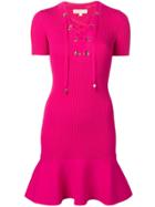 Michael Kors Collection Ribbed Mini Dress - Pink