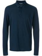 Emporio Armani Long Sleeve Polo Shirt - Blue