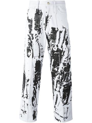 Liam Hodges Overprinted Jeans - White