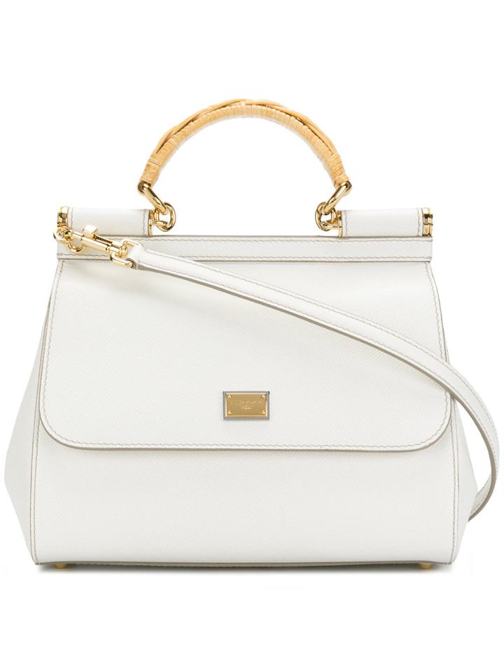 Dolce & Gabbana Sicily Shoulder Bag - White