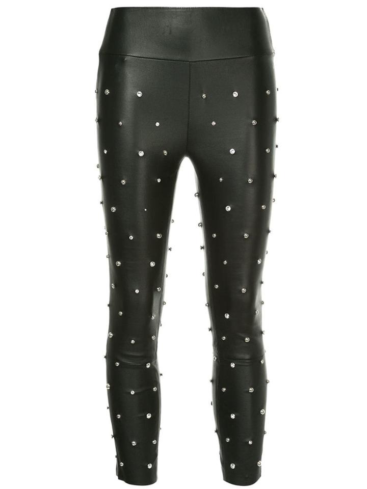 Sprwmn Pearl Embellished Leggings - Black