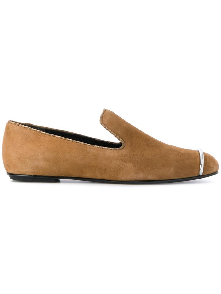 Alexander Wang Metallic Bar Loafers - Brown