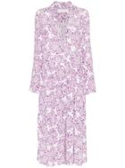 See By Chloé Floral Print Long Cardigan - Purple