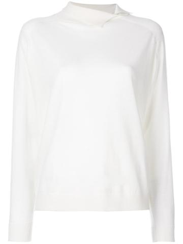 Cividini Slit Neck Jumper - White
