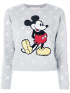 Marc Jacobs - Shrunken Eyelet Sequin Mickey Sweatshirt - Women - Cotton - S, Grey, Cotton