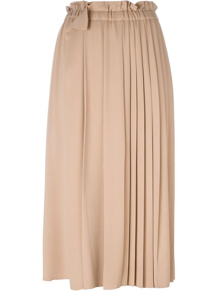 No21 Long Pleated Skirt, Women's, Size: 44, Nude/neutrals, Spandex/elastane/viscose