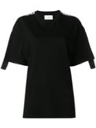 Gaelle Bonheur Side-stripe Short Sleeve T-shirt - Black
