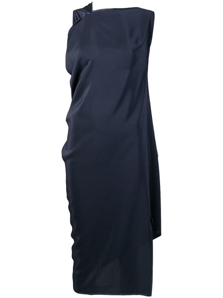 Jean Paul Knott Sleeveless Shift Dress - Blue