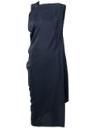 Jean Paul Knott Sleeveless Shift Dress - Blue