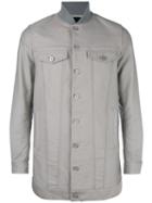 Diesel Black Gold - Ribbed Collar Shirt Jacket - Men - Cotton - S, Grey, Cotton