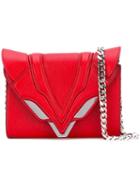 Elena Ghisellini Madras Clutch, Women's, Red, Calf Leather