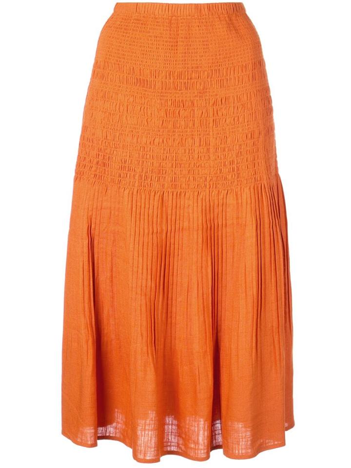 Nicholas Textured A-line Skirt - Orange