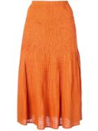 Nicholas Textured A-line Skirt - Orange