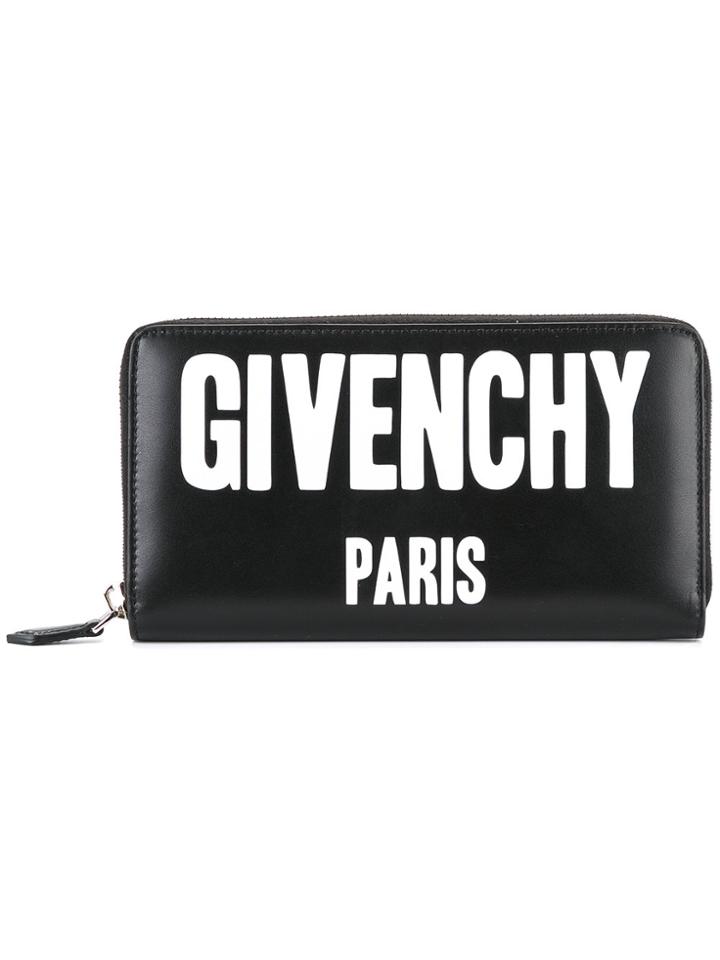 Givenchy Iconic Print Zip Wallet - Black