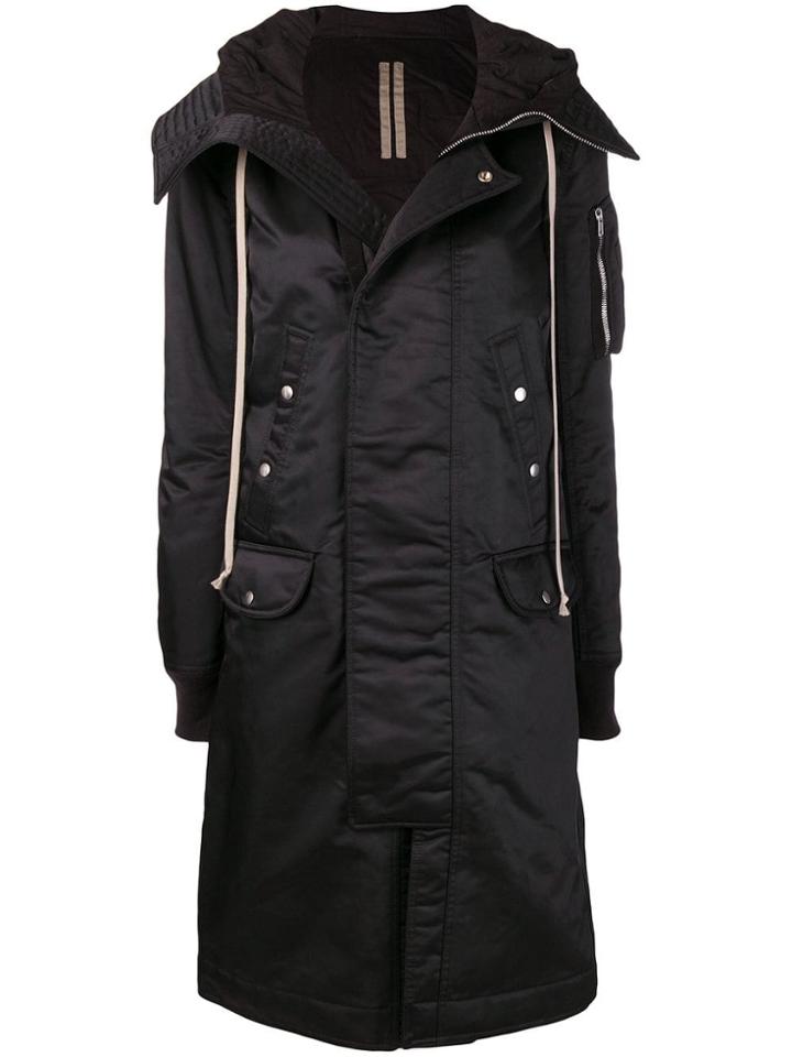 Rick Owens Drkshdw Hooded Padded Coat - Black
