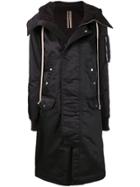 Rick Owens Drkshdw Hooded Padded Coat - Black