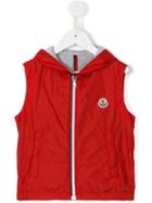 Moncler Kids Hooded Vest, Boy's, Size: 12 Yrs, Red