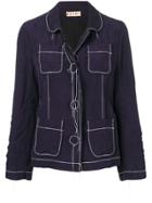 Marni Stitch Detail Jacket - Blue