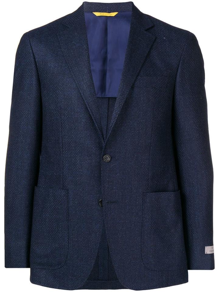 Canali Slim-fitted Suit Jacket - Blue