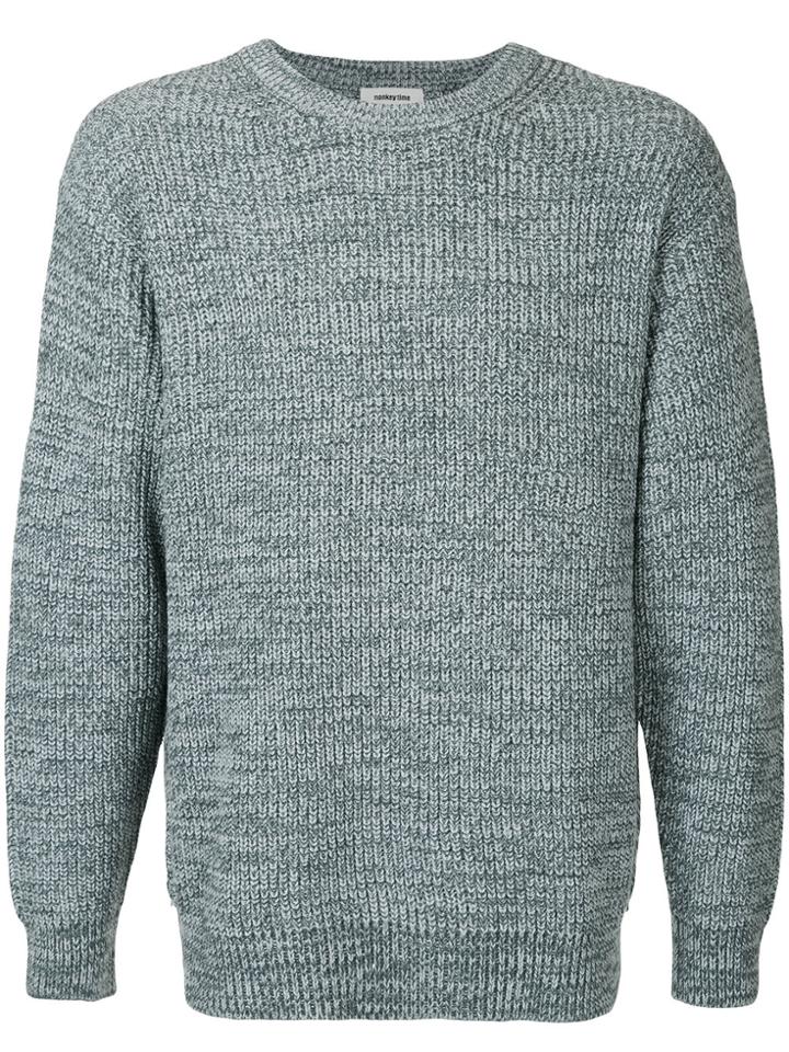 Monkey Time Crew Neck Knit Jumper - Grey