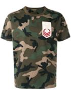 Valentino Camouflage Print T-shirt, Men's, Size: Large, Black, Cotton
