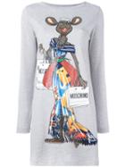 Moschino - Rat-a-porter T-shirt Dress - Women - Cotton - Xxs, Grey, Cotton