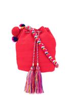 Soraya Hennessy Mochila Woven Bucket Bag - Red
