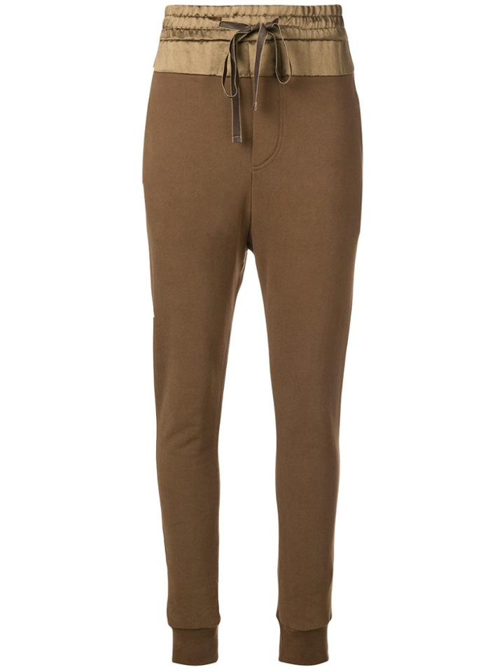 Ann Demeulemeester Drawstring Track Pants - Green