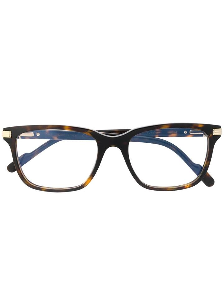 Cartier Square Frame Glasses - 006 Brown