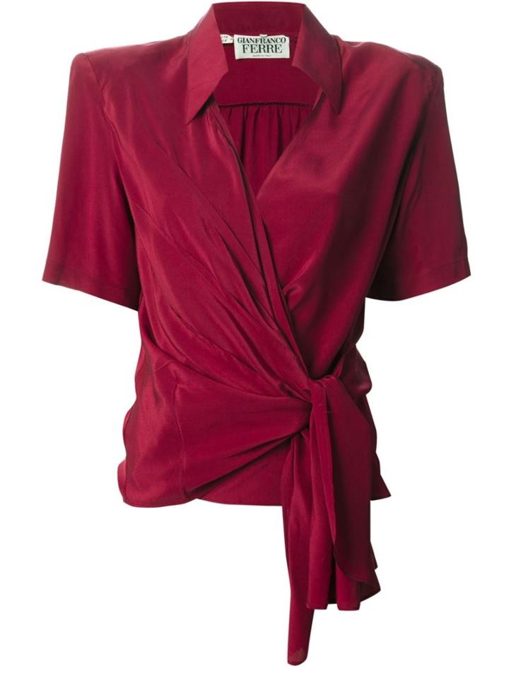 Gianfranco Ferre Vintage Wrap Blouse