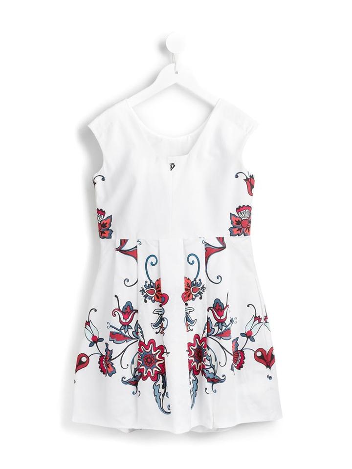 Dondup Kids Floral Print Dress, Girl's, Size: 12 Yrs, White